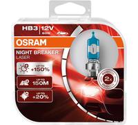 OSRAM NIGHT BREAKER LASER HB3 Duobox Nouvelle Génération 3200 K 1700 lm Ampoule