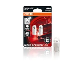 OSRAM NIGHT BREAKER LED W5W, 6.000K, prima lampada sostitutiva LED W5W omologata per uso stradale, luce di posizione/luce di posizione/illuminazione interna a LED specifica per modello