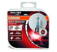 OSRAM NIGHT BREAKER UNLIMITED H11, Lampe de phare halogène, 64211NBU-HCB, 12V PKW, boîte duo (2 pièces)