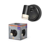 OSRAM Nightlux Cylinder veilleuse LED noire 100 lumens, 3000 K, avec batterie et Touch-DIM, magnétique, idéale pour éclairage d’étagère ou comme veilleuse