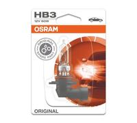 OSRAM ORIGINAL HB3, Lampe de phare halogène, 9005-01B, 12 V véhicule de tourisme, blister simple (1 pièce)
