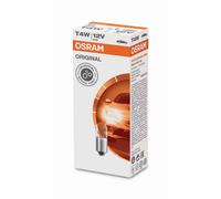 Osram Lampe auxiliaire halogène 12 V BA9S, Set, 5000.0, Éclairage intérieur Original T4W, 3893, 12 V, boîte Pliante de 10