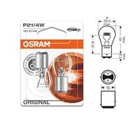 OSRAM ORIGINAL P21/4W halogène, feu de stop, feu arrière secondaire, 7225-02B, 12V VP, feu arrière secondaire