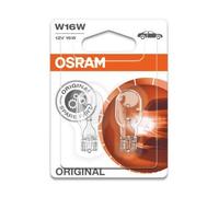 OSRAM ORIGINAL W16W, lampe halogène, feu de recul et feu stop, clignotant arrière, 921-02B, 12 V véhicule de tourisme, blister double (2 pièces)