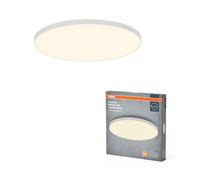 OSRAM Panneau lumineux Planon Frameless Round sans cadre en blanc avec technologie LED avancée, 28 W, forme ronde (450 mm de diamètre), couleur de lumière blanc chaud à 3000 K, boîtier en aluminium