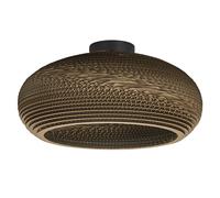 Plafonnier OSRAM E27 en Acier et Carton, Gera, Noir/Brun, 40 cm