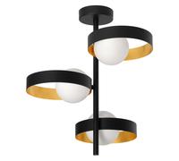 OSRAM Plafonnier DECOR Memphis, noir/or, avec culot G9 pour un remplacement faci
