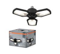 OSRAM Plafonnier Highbay Blade en noir, avec ailettes réglables. 40 W / 4300 lm, blanc neutre 840, 4000 K, culot E27, dépoli, 337,50 mm.