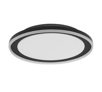 OSRAM Plafonnier LED ORBIS Pederson avec anneau en plastique, noir, 24 W, 1450 l