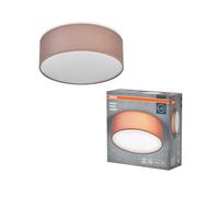 OSRAM Plafonnier ORBIS PARIS 300mm, marron, culot E27, peut être équipé d'une ampoule connectée, de haute qualité, design moderne, avec abat-jour en tissu, adapté à un usage intérieur, rond, IP20