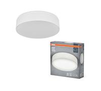 OSRAM Plafonnier ORBIS PARIS 400mm, blanc, culot 2xE27, peut être équipé d'une ampoule connectée, de haute qualité, design moderne, avec abat-jour en tissu, adapté à un usage intérieur, rond, IP20
