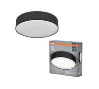 OSRAM Plafonnier ORBIS PARIS 400mm, noir, culot 2xE27, peut être équipé d'une ampoule connectée, de haute qualité, design moderne, avec abat-jour en tissu, adapté à un usage intérieur, rond, IP20
