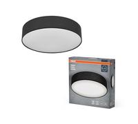 OSRAM Plafonnier ORBIS PARIS 480mm, noir, culot 3xE27, peut être équipé d'une ampoule connectée, de haute qualité, design moderne, avec abat-jour en tissu, adapté à un usage intérieur, rond, IP20