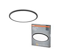 OSRAM Plafonnier ORBIS Ultra Slim 400mm, noir, 22W, 2720lm, lumière blanche chaude homogène (3000K) + rétro-éclairage, gradation en trois étapes via interrupteur mural, ultra-slim, protection IP20