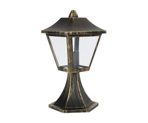 OSRAM Potelet ENDURA Classic avec boîtier en aluminium, noir-or, douille E27, IP