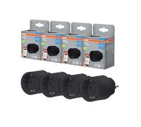 OSRAM Prise EU SMART+ Matter Plug, 2 300 W, 10 A, IP20, noire, compatible avec Alexa, Google Home et Apple HomeKit,4-Pack