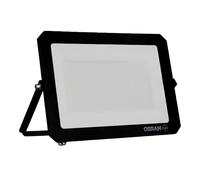 Osram Projecteur LED LUX moderne 10 W, 900 lm, 3 000 K, IP65, aluminium noir, spot extérieur, verre dépoli