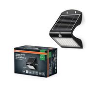 OSRAM Projecteur solaire ENDURA BUTTERFLY, noir, 4 W, 500 lm, détecteur de mouvement et lumière, lumière extérieure, batterie rechargeable, écologique, longue durée, facile à installer, IP65, 4000 K.