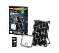 OSRAM Projecteur solaire LED Endura Outdoor noire avec panneau solaire, câble de 5 m, télécommande et détecteur de mouvement PIR, 30W, 4500lm, température de couleur 4000K, EE A
