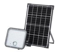 Osram Projecteur solaire LED Endura Outdoor noire avec panneau solaire, câble de 5 m, télécommande et détecteur de mouvement PIR, 30W, 4500lm, température de couleur 4000K, EE A