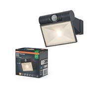 Osram Projecteur/spot gris foncé, 120 lm, 1,6 W, IP44, blanc chaud, 3000 K, angle de faisceau de 110°, capteur de lumière, durée de vie de 25 000 h