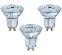 Osram Set 3 Ampoules LED PAR16 GU10 Verre Avec Réflecteur 2700K Warm Blanc [EEK: A++]