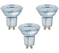 Osram Set 3 Ampoules LED PAR16 GU10 Verre Avec Réflecteur 2700K Warm Blanc