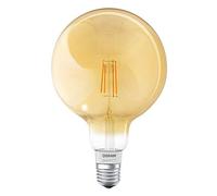 OSRAM Smart+ Ampoule LED à Filament Vintage Connectée | E27 | Forme Globe Ambrée | Dimmable | Blanc Chaud 2500K | 5,5W (60W) - 600 Lumens | Compatible Bluetooth - Pilotable avec Siri via Apple HomeKit