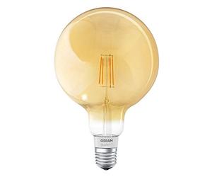 OSRAM Smart+ Ampoule LED à Filament Vintage Connectée | E27 | Forme Globe Ambrée | Dimmable | Blanc Chaud 2500K | 5,5W (60W) - 600 Lumens | Compatible Bluetooth - Pilotable avec Siri via Apple HomeKit