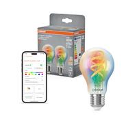 Osram SMART+ Lampe filament RGB (lot de 2, E27, 5W) - 16M couleurs - blanc chaud à froid (2700-6500K) - compatible Matter via Wi-Fi - Alexa, Google, Apple