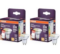 Osram SMART LED Spot PAR16 Réflecteur GU10, 4,7 W ZigBee 3.0, intensité variable 2700 K blanc chaud, contrôle par application, Alexa, Smart Home (Lot de 2)