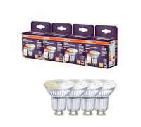 Osram SMART LED Spot PAR16 Réflecteur GU10, 4,7 W ZigBee 3.0, intensité variable 2700 K blanc chaud, contrôle par application, Alexa, Smart Home,4-Pack