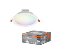 OSRAM SMART+ Matter Downlight LED Encastré Blanc 170mm, 12W, 1200lm, RGB+TW 3000-6500K, WiFi, Alexa, 110°, Encastré