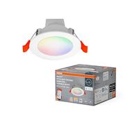 OSRAM SMART+ Matter Downlight LED Encastré Blanc 86mm, 4.5W, 300lm, RGB+TW 3000-6500K, WiFi, Alexa, 110°, Encastré