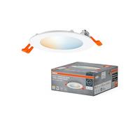 OSRAM SMART+ Matter over Wifi Orbis Slim Downlight 120mm, avec driver intégré, TW et gradable, en plastique blanc, protection IP20 pour l'intérieur