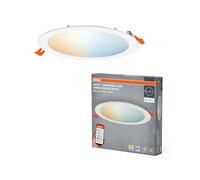 OSRAM SMART+ Matter over Wifi Orbis Slim Downlight encastré 225mm, pilote intégré, TW et gradable, blanc plastique, protection IP20 pour l'intérieur