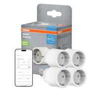 OSRAM SMART+ MATTER prise UE en blanc, prise intelligente avec technologie Matter over Wi-Fi pour intégrer appareils électriques au système domotique,4-Pack