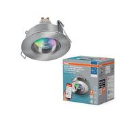 Osram Smart Matter Spot LED encastrable IP65 RGBW Orientable nickel satiné, 4,7 W Smart Home, dimmable, contrôle par application