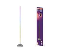 OSRAM SMART WIFI Lampadaire intelligent et moderne pour éclairage indirect avec technologie WiFi et Magic RGB à intensité variable en aluminium argenté - Non remplaçable