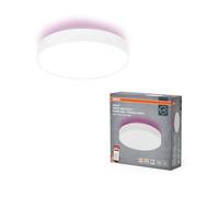 OSRAM SMART+ Wifi Orbis plafonnier décoratif avec éclairage principal et d'arrière-plan en blanc, 1400lm, gradable avec TW & RVB, matériel de montage inclus, protection IP20
