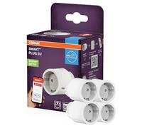 OSRAM SMART+ ZIGBEE prise UE en blanc, prise intelligente avec contrôle de la consommation d'énergie et technologie ZigBee pour intégrer appareils électriques dans système domotique,4-Pack