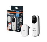 OSRAM Sonnette vidéo SMART+ Wi-Fi 3MP 2K Batterie IP66 Blanc Sonnette vidéo SMART+ Wi-Fi 3 MP 2 K, capteur PIR, batterie 5 200 mAh, carillon, angle de vision 160 °, compatible Alexa, blanc
