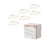 Osram Spot encastré LED Essential 220 mm 18 W blanc, downlight blanc chaud 3 000 K, spot de plafond encastré boîtier PP IP20