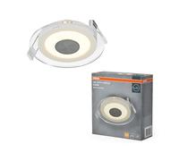 Osram Spot LED encastrable en acrylique transparent 6 W 827 blanc, spot de plafond 240 lm, blanc chaud 2700 K, design moderne 120 mm, IP20