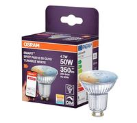 OSRAM Spot LED SMART PAR16, réflecteur GU10, 4,7 W, ZigBee 3.0, blanc réglable 2 700-6 500 K, intensité variable, contrôle par application, Alexa