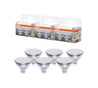 OSRAM Spot LED Star MR16 5,3 W 827, blanc chaud 2 700 K, GU5.3, 120 °, 630 lm, design entièrement en verre, IP20,3-Pack
