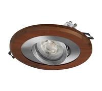 Osram Spot LED Wood GU10 Dark 4,5 W, nickel satiné, aspect bois, aluminium, combinaison de matériaux naturels, lot de 3