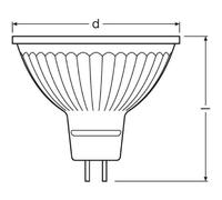 Osram Spot Mr16 Led 36° Verre Variable 8w=50 Gu5.3 Froid