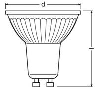 Osram Spot Par16 Led 36° Verre 4.3w=50 Gu10 Froid