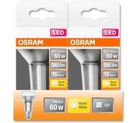 OSRAM LED Star R63 Lampe LED pour la base E27, lampe de réflecteur, conception en verre, 350 lumens, blanc chaud (2700k), remplacement des ampoules 60W conventionnelles, non dimmables, 1 pack